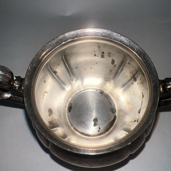 Vintage Sugar Bowl Silver Plate Unmarked - Picture 11 of 13